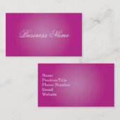 専門のピンクの名刺 名刺 (正面/裏面)