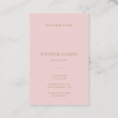 専門のピンクの金ゴールドの文字のモダンできれいな平野 名刺 (裏面)