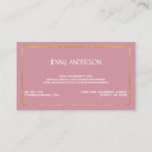 専門のピンクの金ゴールドの花のカメラのカメラマン 名刺 (裏面)