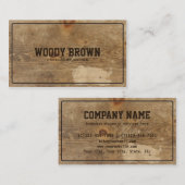 専門のフェイクな木製のシンプルな名刺 名刺 (正面/裏面)