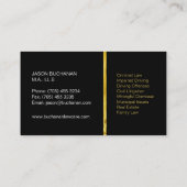 専門のフェイクな金ゴールド弁護士の名刺 名刺 (裏面)