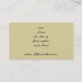 専門のペイズリー 名刺 (裏面)