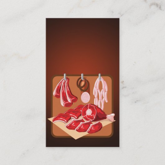 専門のポークディーラーの名刺のテンプレート 名刺 (正面)