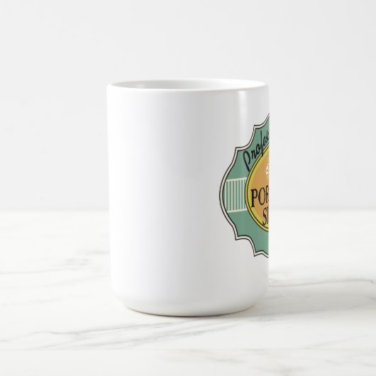 専門のポーチの付き添いのロゴ コーヒーマグカップ (中央)