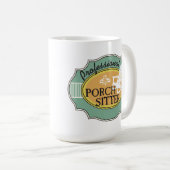 専門のポーチの付き添いのロゴ コーヒーマグカップ (正面右)