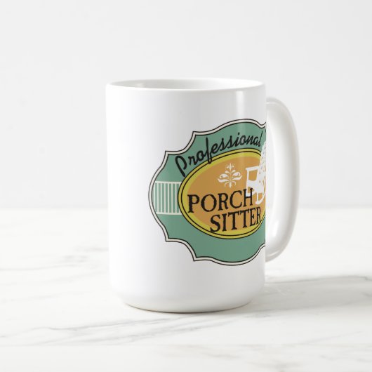 専門のポーチの付き添いのロゴ コーヒーマグカップ (正面右)