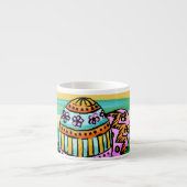 専門のマグ3のサイズ、色彩の鮮やかなイースターエッグ エスプレッソカップ (正面)