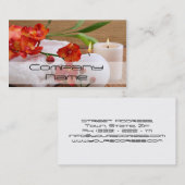 専門のマッサージのサロンは/名刺をリラックスします 名刺 (正面/裏面)