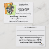 専門のマットのグルーミングカード 予約カード (正面/裏面)