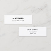 専門のマネージャー スキニー名刺 (正面/裏面)
