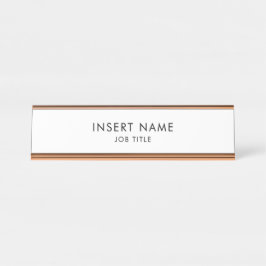 専門のミニマリスト デスクネームプレート