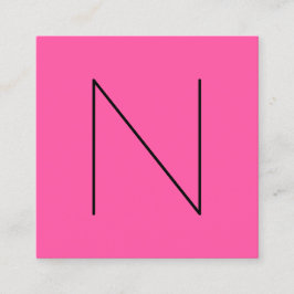 専門のミニマルでモノグラムのなばら色モード スクエア名刺