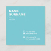 専門のミニマルなタイプエラーの正方形の名刺 スクエア名刺 (裏面)