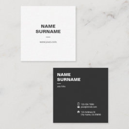 専門のミニマルなタイプエラーの正方形の名刺 スクエア名刺