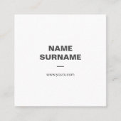 専門のミニマルなタイプエラーの正方形の名刺 スクエア名刺 (正面)