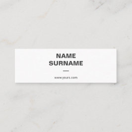 専門のミニマルなタイポグラフィの小型名刺 スキニー名刺