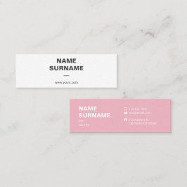 専門のミニマルなタイポグラフィの小型名刺 スキニー名刺