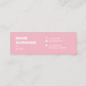 専門のミニマルなタイポグラフィの小型名刺 スキニー名刺 (裏面)