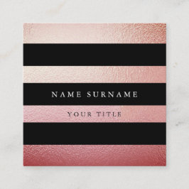 専門のミニマルな金ゴールドの正方形の名刺 スクエア名刺