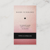 専門のミニマルな金ゴールドの縦の名刺 名刺 (裏面)