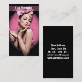専門のメーキャップアーティスト/化粧の女性モデル 名刺 (正面/裏面)