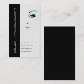 専門のメーキャップアーティスト/化粧の顔の目 名刺 (正面/裏面)