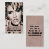 専門のメーキャップアーティスト/化粧モデル顔 名刺 (正面/裏面)