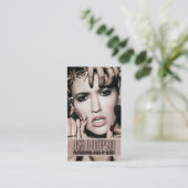 専門のメーキャップアーティスト/化粧モデル顔 名刺 (スタンド正面)