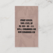 専門のメーキャップアーティスト/化粧モデル顔 名刺 (裏面)