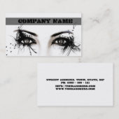 専門のメーキャップアーティスト/化粧モデル顔 名刺 (正面/裏面)