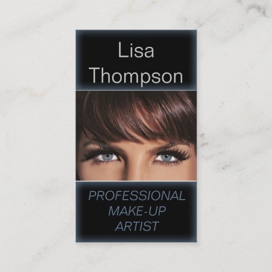 専門のメーキャップアーティスト/化粧モデル 名刺 (正面)