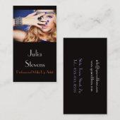 専門のメーキャップアーティスト、美容院カード 名刺 (正面/裏面)