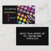 専門のメーキャップアーティスト、美容院カード 名刺 (正面/裏面)