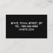 専門のメーキャップアーティスト、美容院カード 名刺 (裏面)