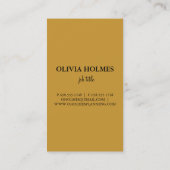 専門のモダンでエレガントで黒くフェイクな金ゴールドホイル 名刺 (裏面)