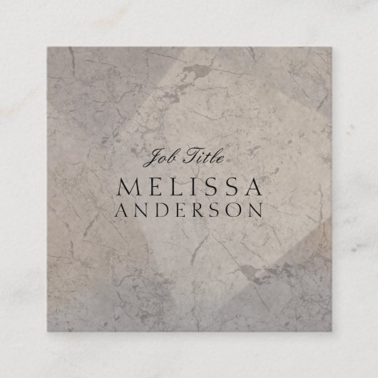 専門のモダンでエレガントな大理石 スクエア名刺 (正面)