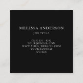 専門のモダンでエレガントな大理石 スクエア名刺 (裏面)