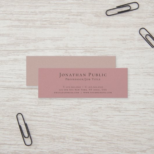 専門のモダンでエレガントな真珠の終わりの贅沢 スキニー名刺 (正面/裏面インサイチュ)