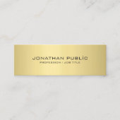 専門のモダンでエレガントな金ゴールドの一見の平野 スキニー名刺 (正面)