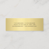 専門のモダンでエレガントな金ゴールドの一見の平野 スキニー名刺 (裏面)