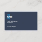 専門のモダンでシンプルで明白で幾何学的なCEO 名刺 (裏面)