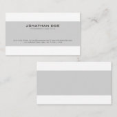専門のモダンでスタイリッシュな灰色白を向くこと 名刺 (正面/裏面)