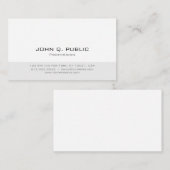 専門のモダンでミニマルなシンプルな設計 名刺 (正面/裏面)