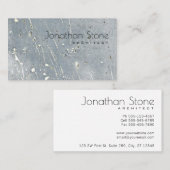 専門のモダンでミニマルな灰色及び白いコンクリート 名刺 (正面/裏面)