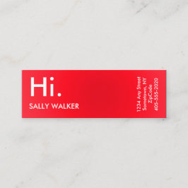 専門のモダンで赤い小型名刺 スキニー名刺