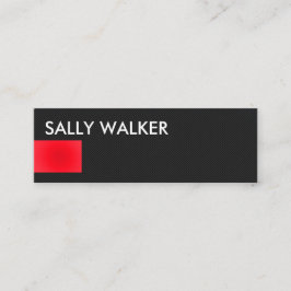 専門のモダンで赤い小型名刺 スキニー名刺