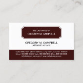 専門のモダンなえんじ色 名刺 (正面)