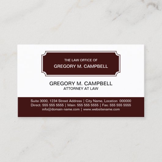 専門のモダンなえんじ色 名刺 (正面)