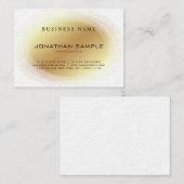 専門のモダンなエリートの金ゴールドのデザインのエレガントな豪華 名刺 (正面/裏面)