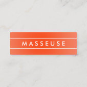 専門のモダンなオレンジ小型名刺 スキニー名刺 (裏面)